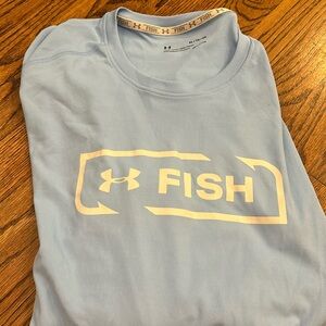 Long sleeve under armor men’s swim shirt.